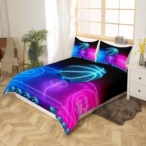 Housse de couette basket-ball douce et infroissable pour simplifier l'entretien du lit - 3
