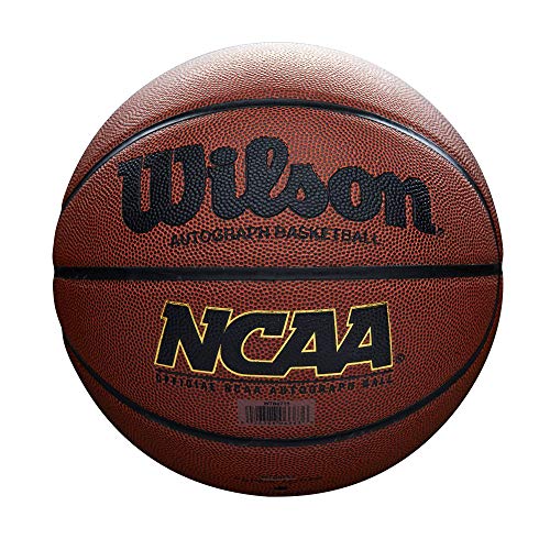 Balón Wilson NCAA Autograph para firmas de baloncesto blanco con paneles lisos 3