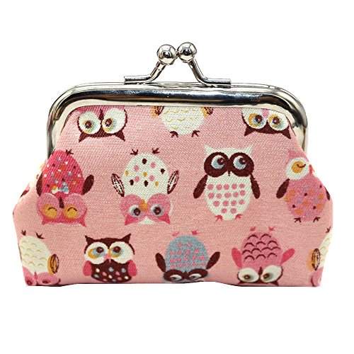 Preisvergleich Produktbild Rovinci Damen Schnappverschluss Münzfach Blumen Drucken Handtaschen Hasp Brieftasche Handtasche Eule Tote Dot Gedruckt Geldbörse Geldbeutel Portemonnaie Portmonee Tasche Kupplung Wallet Clutch