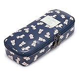 BTSKY Cute Pencil Case - High Capacity Floral Pencil Pouch Stationery Organizer Multifunction Cosmetic Makeup Bag, Perfect Holder for Pencils and Pens (Puppy)