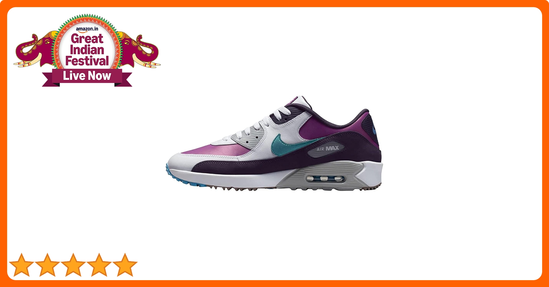 アケミ NIKE Air Max 90 Golf Cave Purple Nike Air Max 90 G Golf Cave Purple Shoes DQ4128-155 Size 9.5