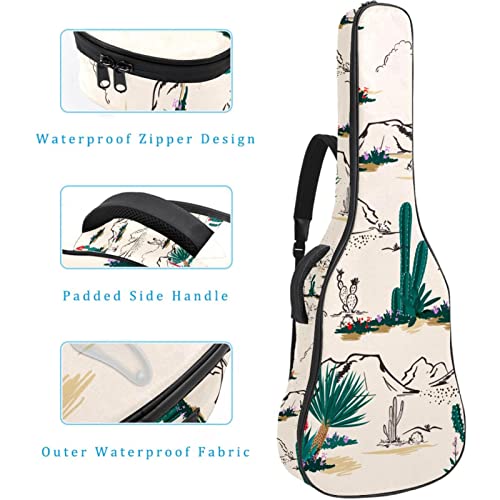 Housse de transport rembourrée en tissu Oxford imperméable avec bandoulière réglable Motif cactus dans le désert avec… - Les Beatles, Paul McCartney, John Lennon, RIngo Starr, George Harrison Housse de transport rembourrée en tissu Oxford imperméable avec bandoulière réglable Motif cactus dans le désert avec… – Image 5