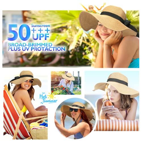 Joylivecy Beach Hats For Women, Foldable Sun Hat Womens Uv Protection, Boho Wide Brim Hats For Women thumb #6