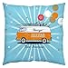 Die Geschenkewelt Happy Life 46425 XL-Kissen Bus, Weniger Alltag mehr Abenteuer, 50 cm x 50 cm, Zierkissen, Hellblau, Orange Mehrfarbig