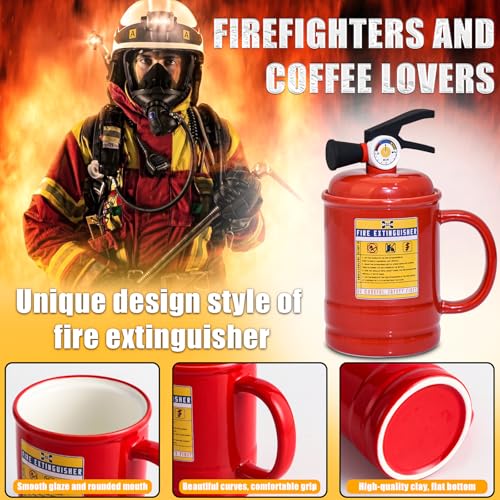 MYMISOR Gobelet à Café Pompier Jouant Avec Un Pompier Qui Vous Mouille - Tasse En Acier Inoxydable Avec Couvercle - 591 Ml - Drapeau Américain