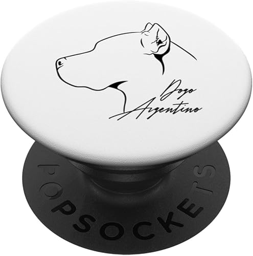 Funny proud Dogo Argentino profile dog mom dog PopSockets Standard PopGrip
