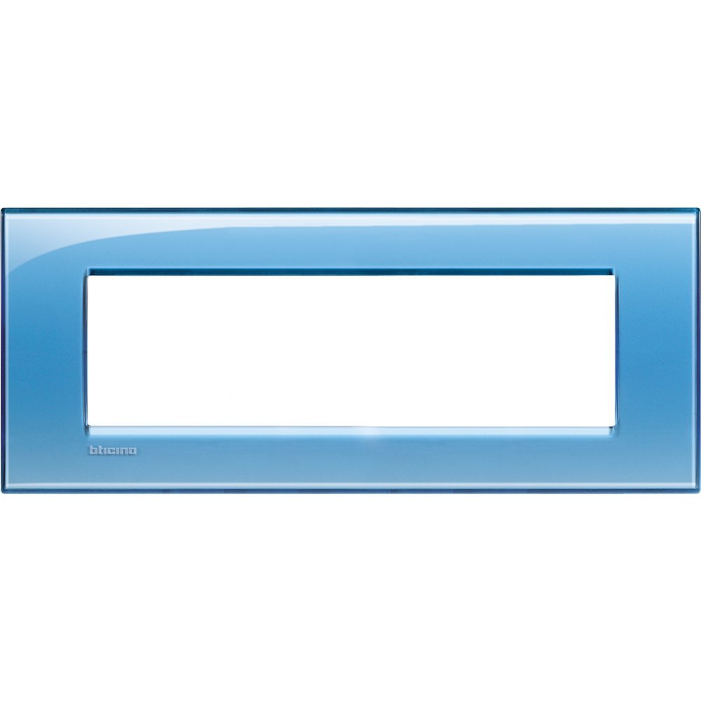 Plaque murale Bticino LL-PLACA 7M AZUL DEEP Bleu Ciel pour regrouper vos interrupteurs