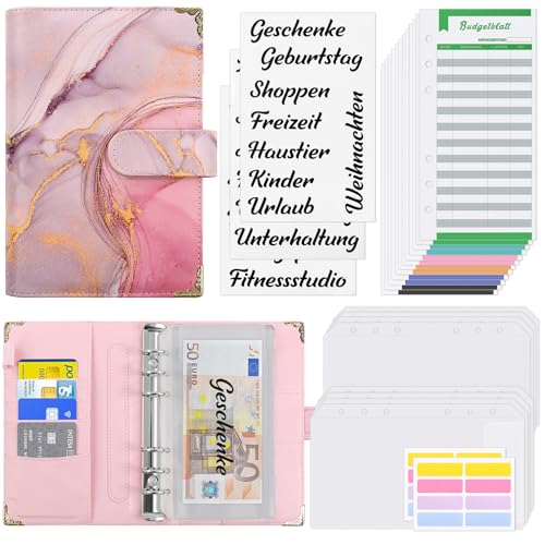 KONVINIT Budget Planner A6 Budget Binder,Budgetplaner mit Folien...
