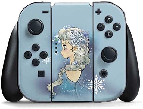 Skinit Decal Gaming Skin Compatible with Nintendo Switch (2017-2021) Joy-Con Controller - Officially Licensed Disney Frozen Elsa and Anna Sisters Art Design