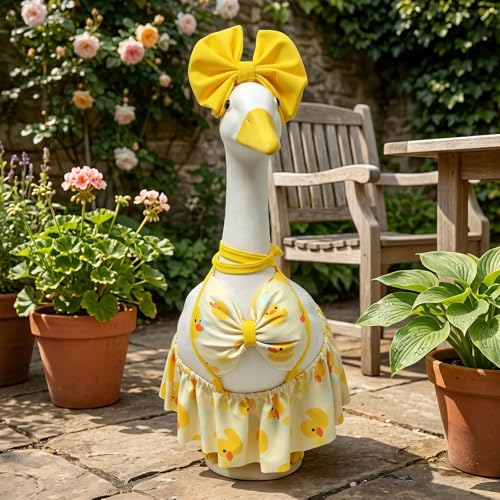Porch Goose Outfit Fits 23" Goose Statue, Goose Summer Outfit Porch Goose Bikini Clothes Costume with Headband & Swimming Ring for Outdoor Garden Lawn Yard Decor (Swimsuit) — view 6