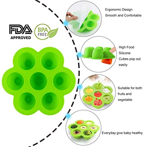 Mibote 19 Pcs Pressure Cooker Accessories Set fits Instant Pot 5,6,8 Qt, Steamer Baskets, Springform Pan, Egg Steamer Rack, Egg Bites Mold, Kitchen Tong, Silicone Pad, Oven Mitts, Cheat Sheet Magnet