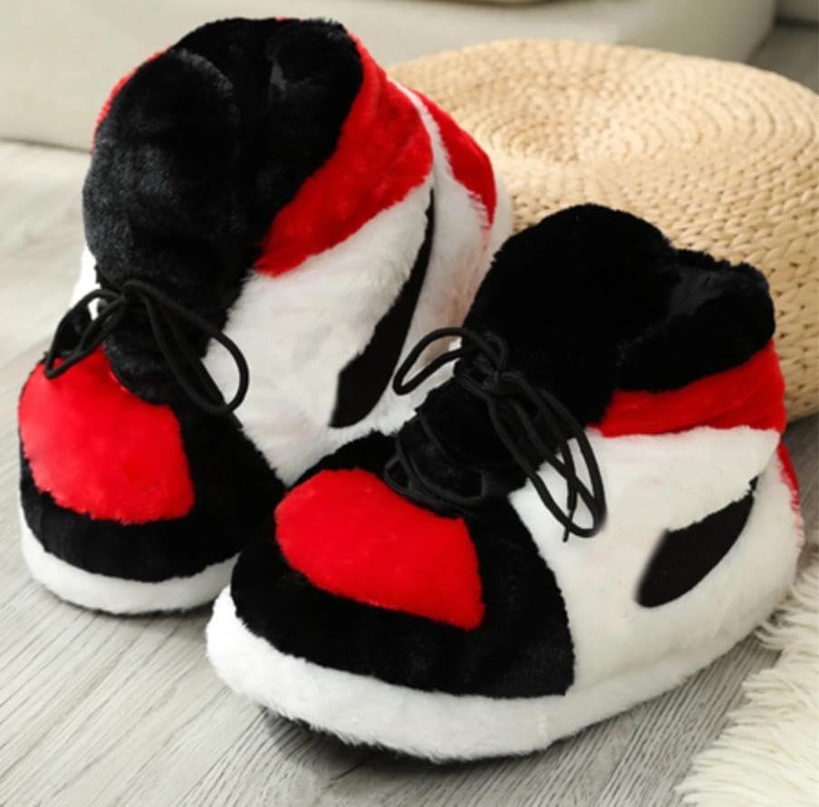 Warm Sneaker Slippers Anti Slip Soft Comfy House Shoes Plush Fuzzy Slide One Size Fits Most Bigfoot Gift Winter Fluffy Slides For Indoor Outdoor - Image 4
