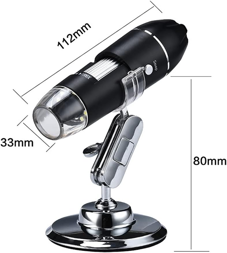 Adjustable 1600X 3 in 1 USB Digital Microscope Type-C Electronic Microscope Camera for 8 LED Zoom Magnifier (Color : D, Size : 1000X)