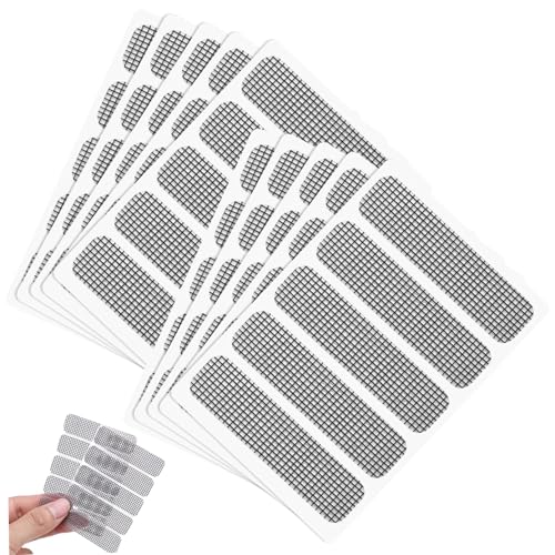 Veesper 50pcs Selbstklebender Fenster-Screen-Patch-Kit, wasserdichtes Glasfaser-Mesh-Reparaturband für Moskitonetz, Tür- und Fensterlöcher, Easy Screen-Fix-Lösung