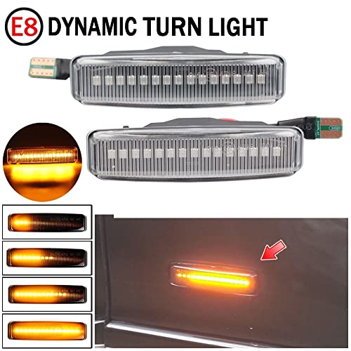 Luz secuencial E39 dynamic marker light led lateral amarillo intermitente tuning 12V 4