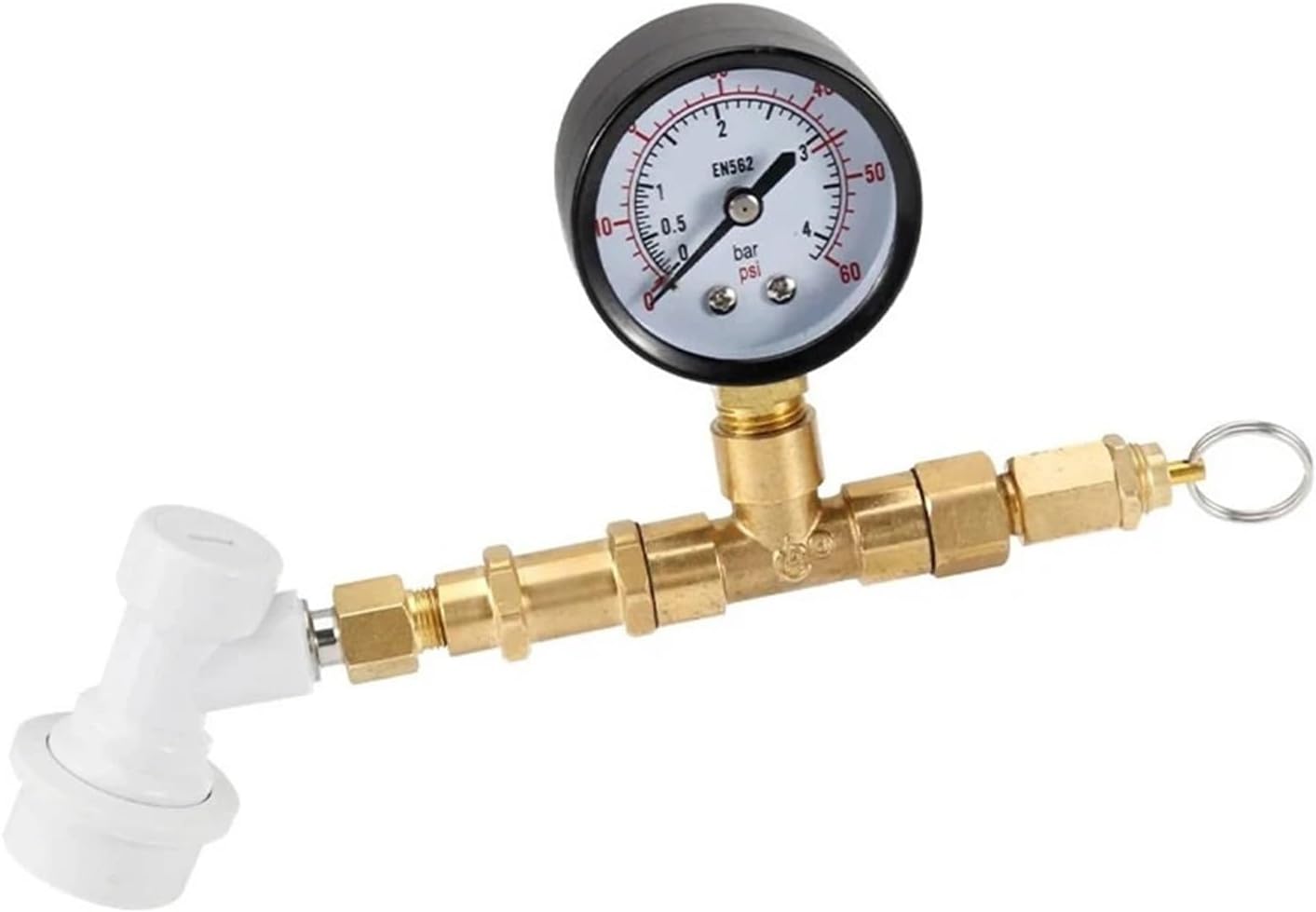 co2 regulator, Homebrew Ball Lock Spunding Valve Beer With 0-60Psi Gauge,Pressure Relief Assembly Gas Disconnect Kit,for kegerator