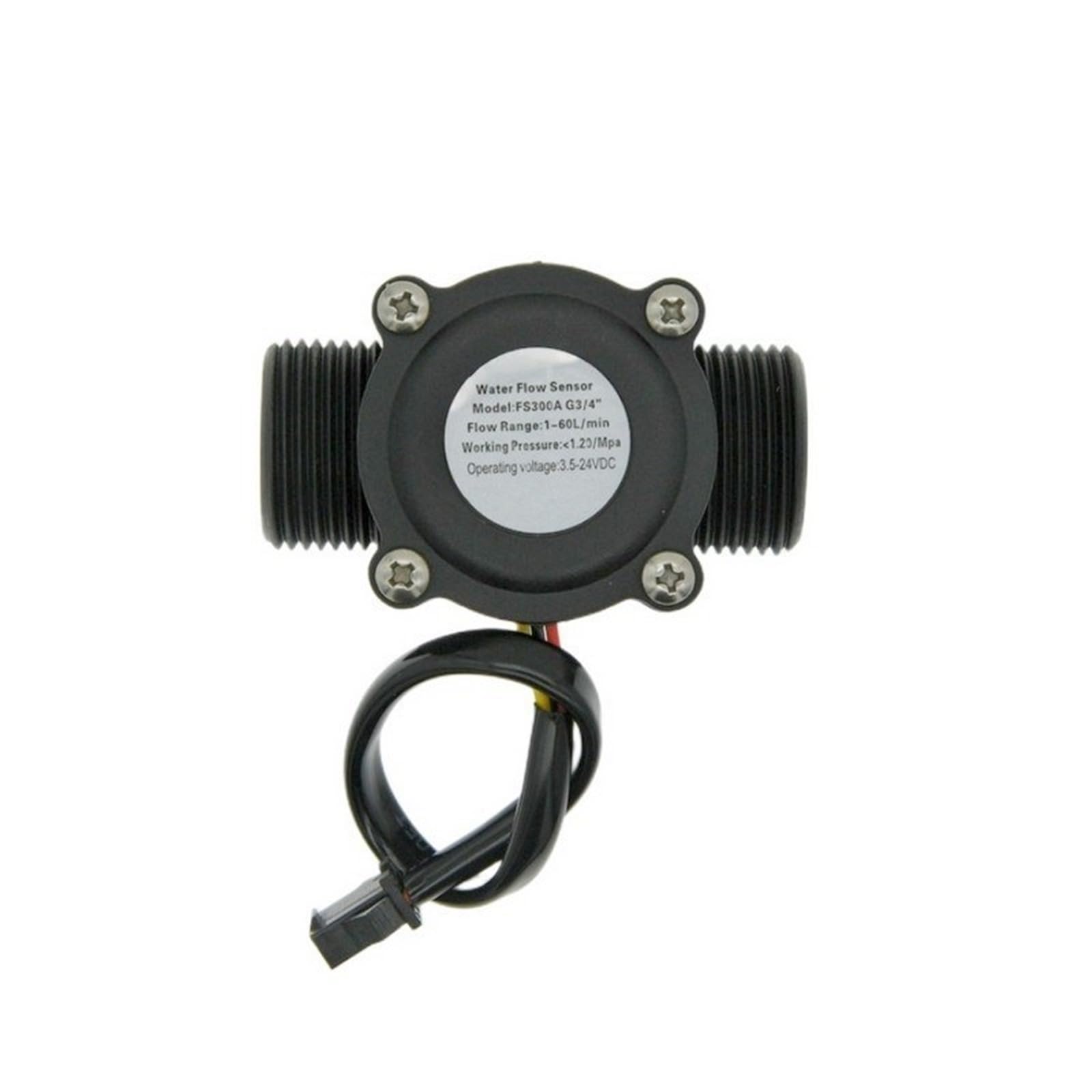 Contador de sensor flujo agua FS300A 1-60L/min G3/4 DC 5-24V