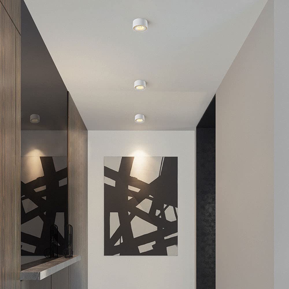 Reflektor Sufitowy M, Oprawa Oświetleniowa Sufitowa, Ściemnialna, Obudowa Aluminiowa, 12 W, Oświetlenie Sufitowe, Oświetlenie Galerii, Kierunkowe Reflektory Sufitowe Do W,White3000k