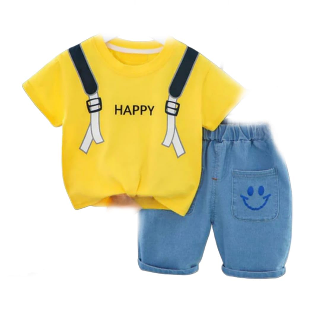 Indhrani Garments Kids Clothes for Boys | Cotton T-shirt and Denim Shorts for Baby Boys | Baby Boy Dress Clothing Set-picture-37