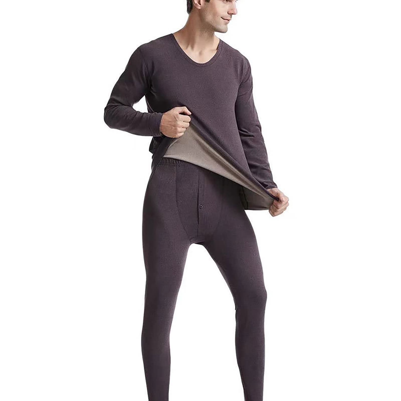 WHSPORT Ropa Interior Térmica Hombre, Camiseta Térmica Hombre Deportes Ropa Interior Funcional Conjuntos Térmicos Termo Invierno Otoño con Muy elástica para Running Esquí Ciclismo Fitness