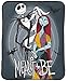 Disney Nightmare Before Christmas Moonlight Madness Throw - Measures 46 x 60 inches, Kids Bedding Features Jack Skellington & Sally - Fade Resistant Super Soft Fleece - (Official Disney Product)