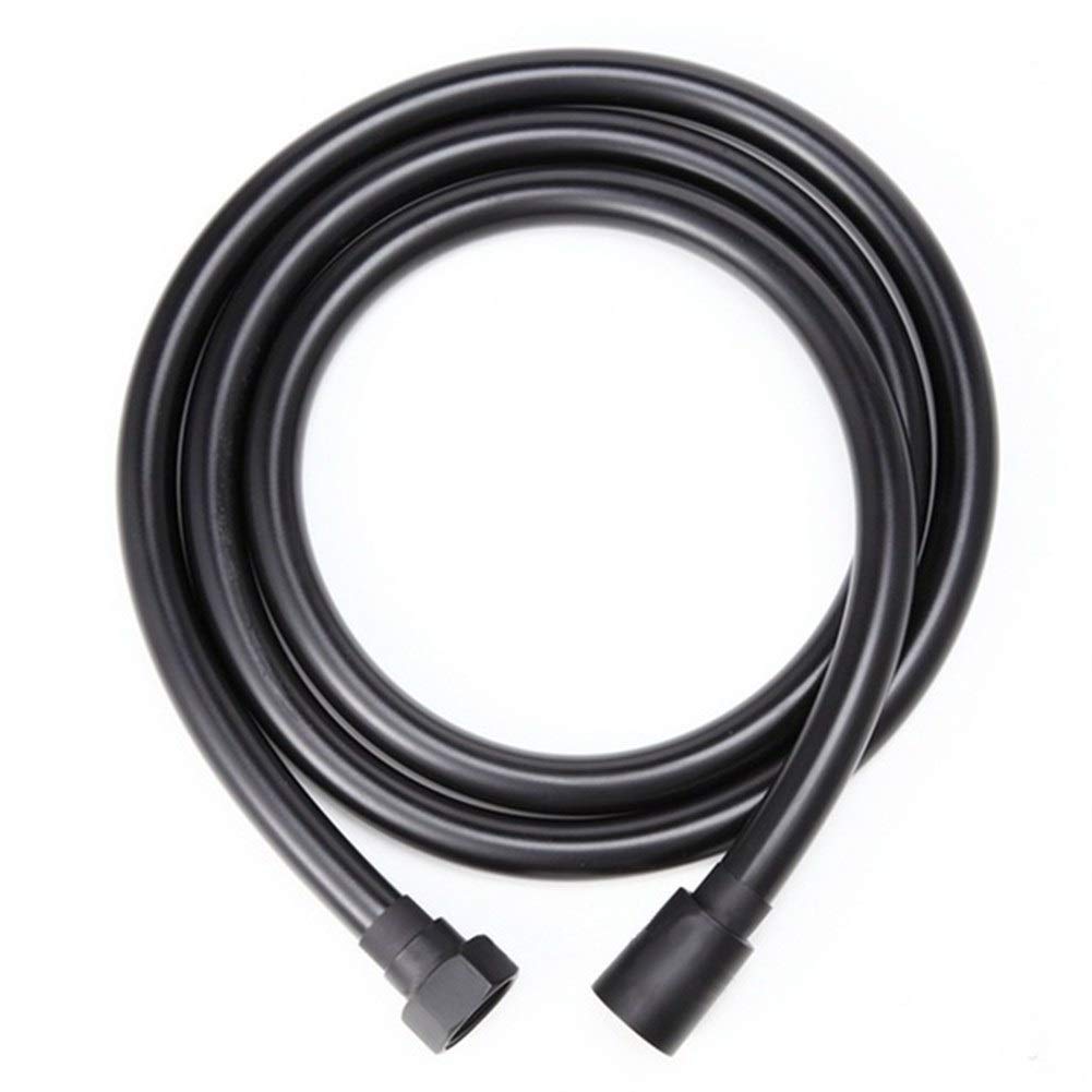 Shower Hose, Stainless Steel Universal Replacement Hose,Shower Black 1.5M 2M Plumbing Hoses Bathroom Bidet Faucet Pipe PVC(Black,150cm)