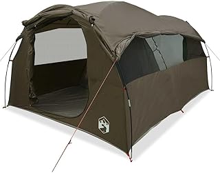 Tienda de campaña familiar para 6 personas, impermeable y resistente, ideal para camping y aventuras al aire libre con revestimiento de poliuretano de poliéster 185T