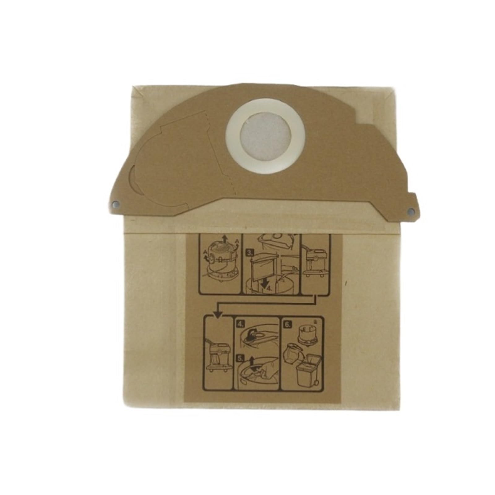 5 bolsas de polvo de gran capacidad para aspiradora, bolsa de papel de recogida de polvo, compatible con KarcherA2000 A2054 WD2200 WD2250, bolsa de polvo