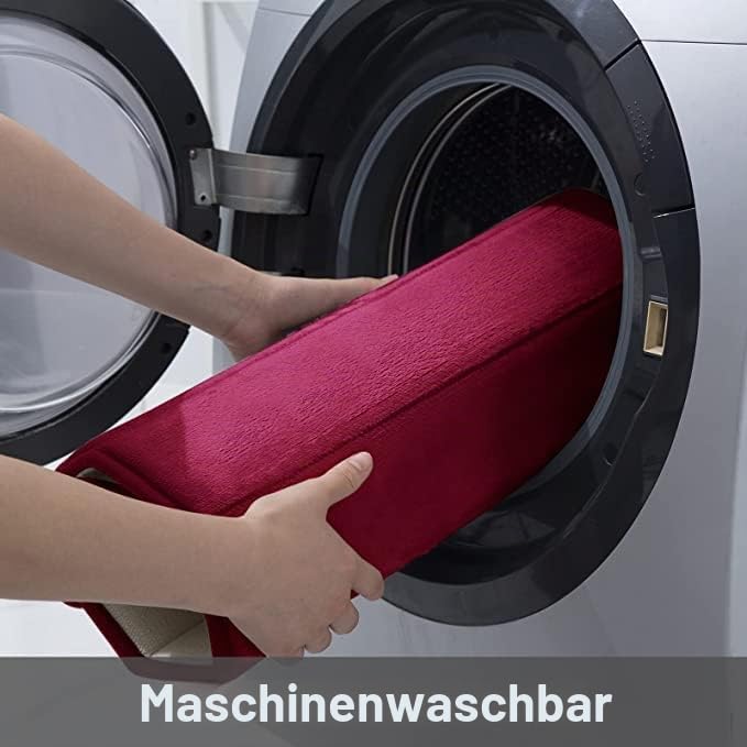 Homaxy Memory Foam Komfortabel Dick Badezimmerteppich, 40 x 120 cm, Weinrot – Ansicht 5