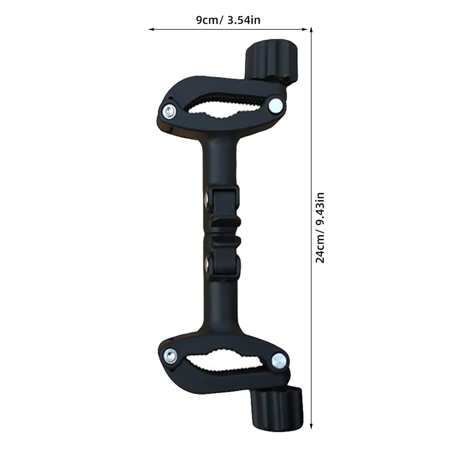 Conector Ajustable para Cochecito Doble, Negro, Desmontable