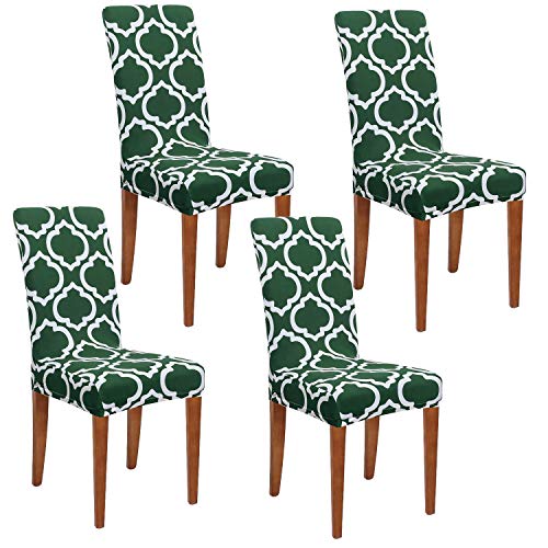 Obstal Stretch Spandex Dining Room Chair Covers – Set Of 4 Universal Removable Washable Chair Seat Slipcovers Protector For Kitchen, Ceremony, Wedding, Banquet, Hotel And Party #TOP25