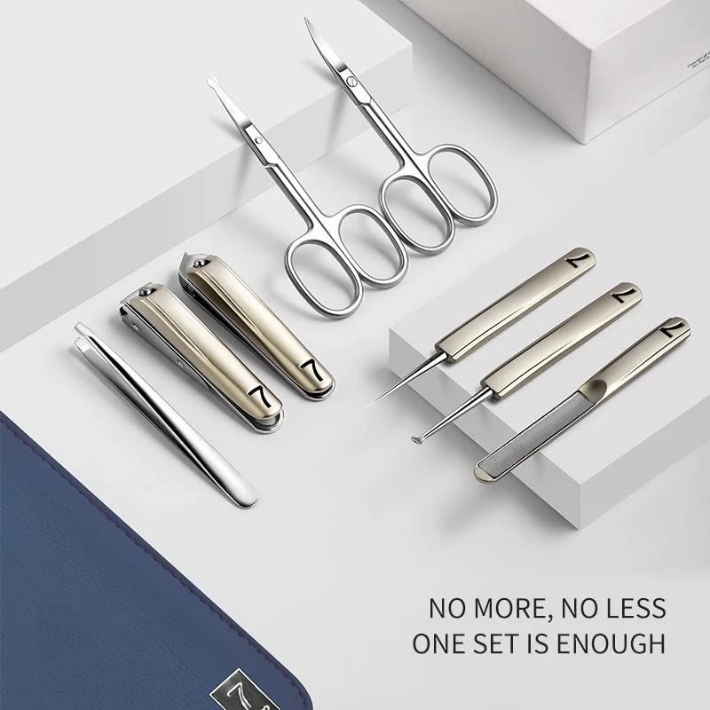 Set Professionale per Nail Art: tagliaunghie Multifunzione, Lima per Pedicure in Acciaio Inossidabile, pinzette per Ciglia.