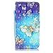 iPhone 8 Plus Wallet Case, iPhone 7 plus (5.5 Inch) case, JanCalm [Card/Cash Slots][Wrist Strap][3D Painted] Design Dual- Use Flip Pattern Premium PU Leather Fold Wallet Cover With pen (Butterfly)