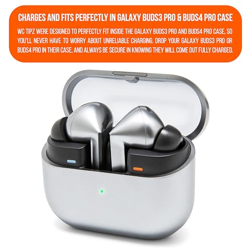 WC TipZ Galaxy – Memory Foam Ear Tips Compatible with Samsung Galaxy Buds Pro 3 & Pro 4 by Wicked Cushions | Improved Comfort, Tighter Seal & Better Foam Rebound Time | Black
