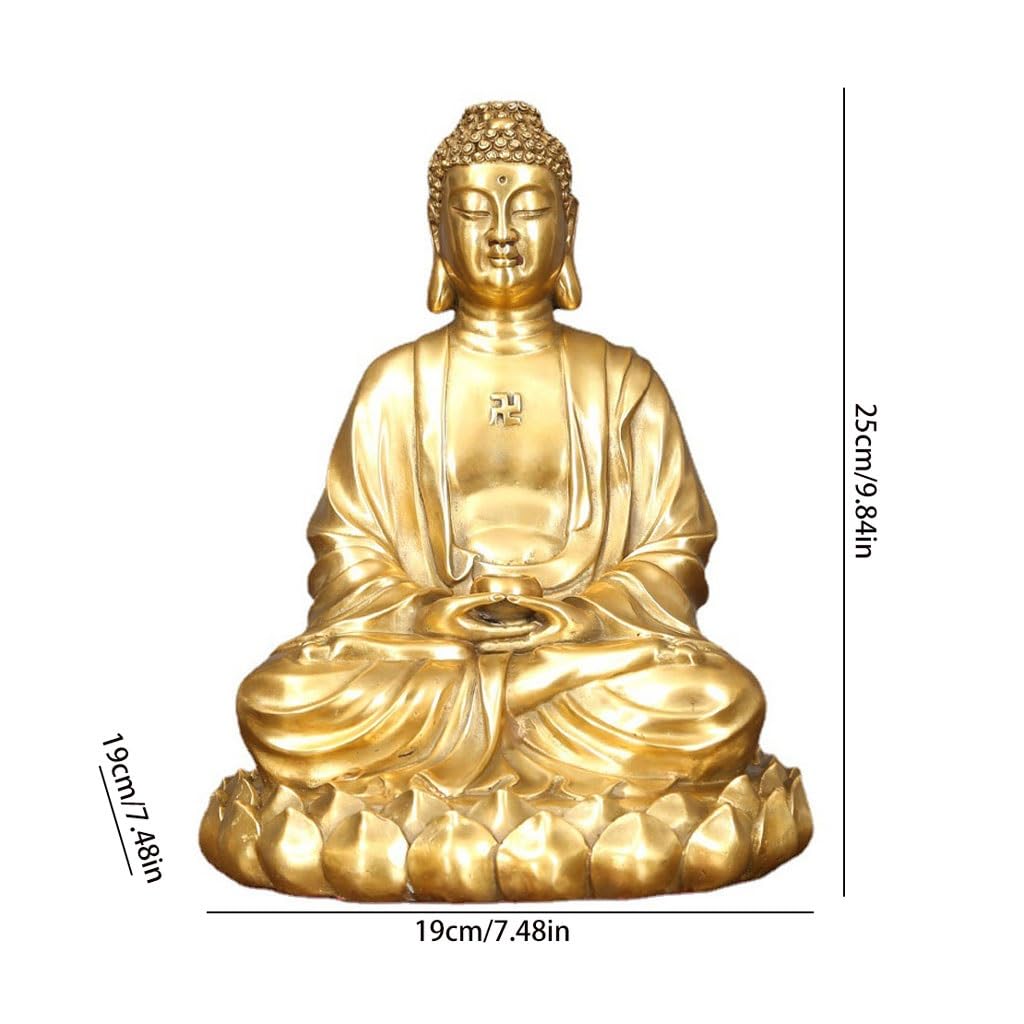 Posąg Buddy Wewnątrz Gospodarstwo domowe Tathagata Statua Buddy Zen Kult Ornament Dekoracja Biuro Rzemiosło Salon Nauka Ornament Medytująca Statua Buddy Rzeźba