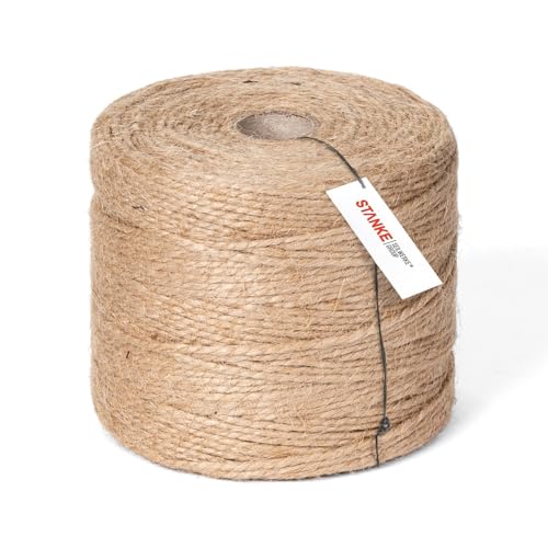 Seilwerk STANKE Cuerda de Yute, de Fibra Natural, Decorativa 2mm 200m