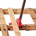 Pallet Buster | Deck Wrecker - Head Only - Best Wrecking Bar for Breaking Pallets - Steel Head - 2 Secure Locking Pins - Red - Molomax