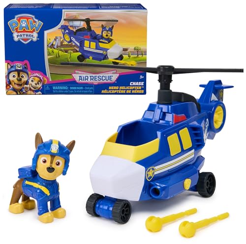 PAW Patrol: Air Rescue Chase Action Figure & Hero Helicopter Toy with Projectile Launcher & 2 Projectiles, Kids Toys for Boys & Girls Ages 3+ by Paw Patrol - Used condition - US$14.77