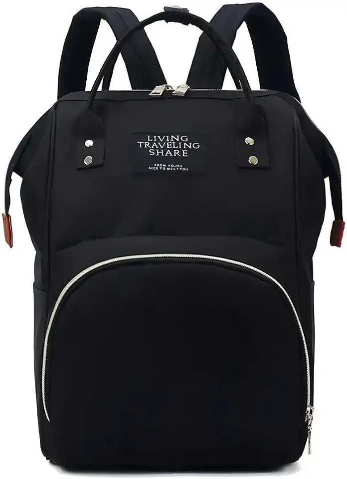 mochila maternidade, impermeável, grande capacidade, multifuncional Preta.