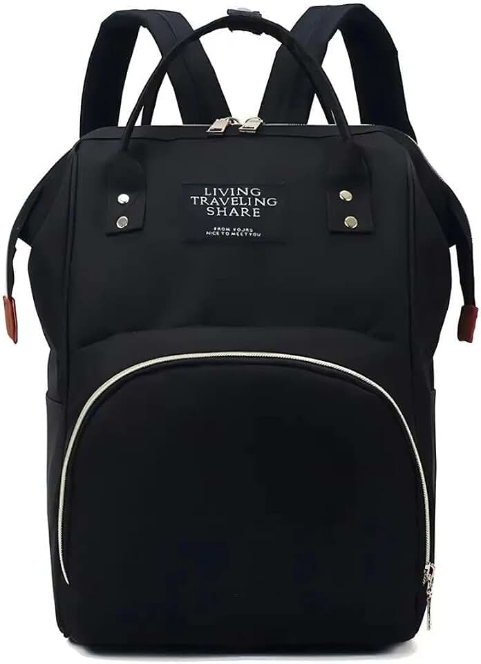 Mochila Maternidade, Multifuncional,Impermeável Grande Capacidade Térmica,Preta.