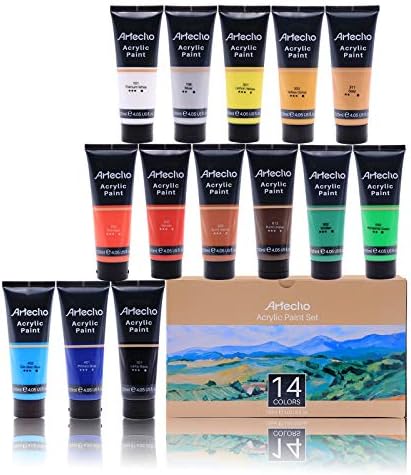 Artecho Acrylic Paint for Art,Phthalo Blue 4.05 Ounce/120ml Acrylic Paint Supplies for Wood, Fabric, Crafts, Canvas, Leather&Stone