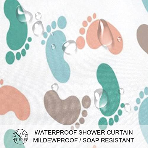 Rideaux de douche anti-éclaboussures avec 12 crochets de suspension solide