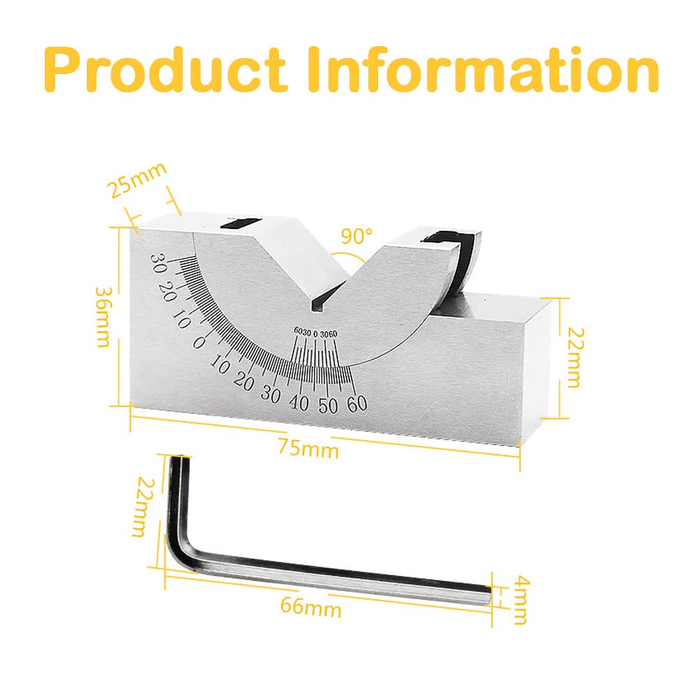 Blocco A V Regolabile In Acciaio Inossidabile - Attrezzo Di Precisione Per Forature Angolate E Fresatura - Foto 7