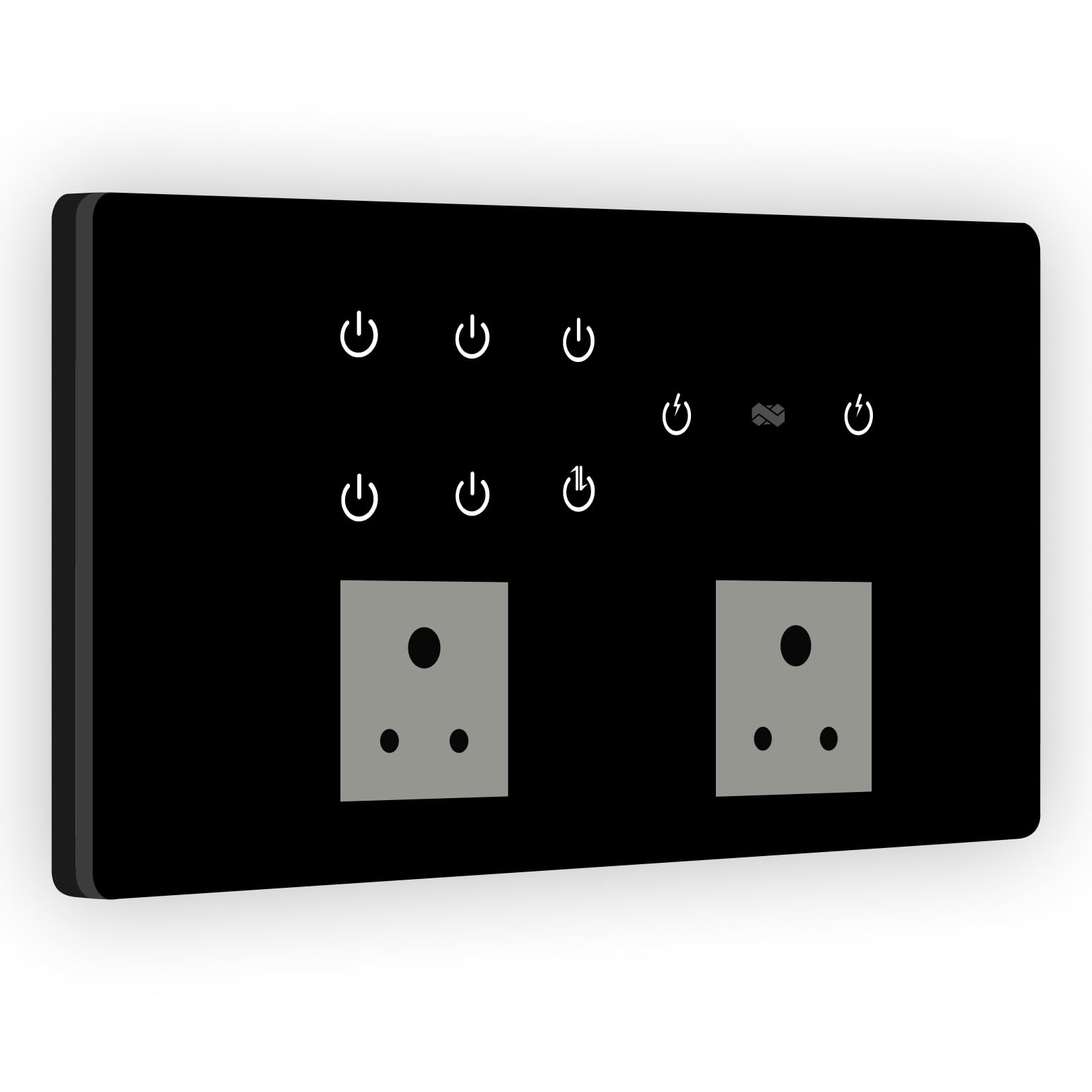 IOTICS Smart Wifi Switch Board: 8 x Switch & 2 Smart Plug Module. Touch Control, Remote, App Control. Voice Control with Alexa & Assistant. Smart Touch Switch Board For Home Automation (Black)-image-31