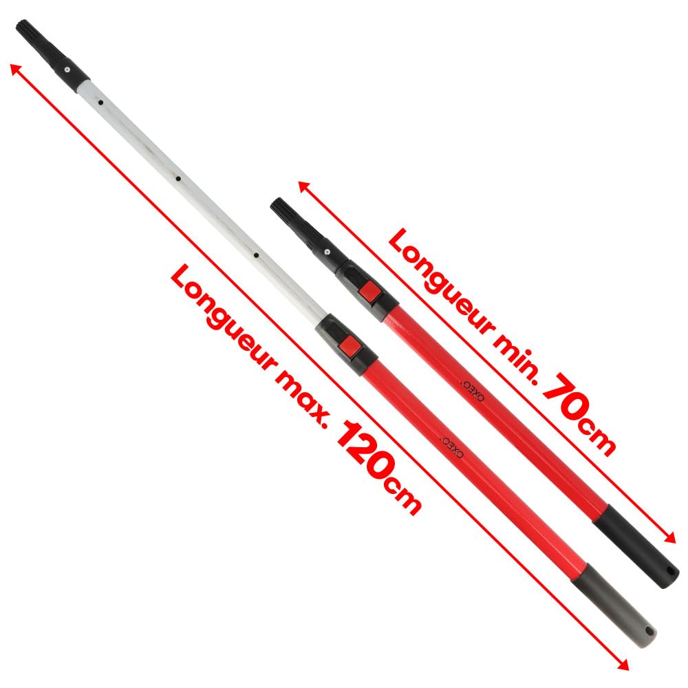 Kit rouleaux enduit - Rouleaux 22cm et 8cm - Rouleau d'angle - Perche télescopique de 70 à 120 cm - Application rapide et facile