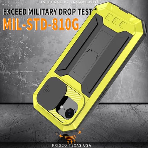 Coque antichoc iPhone 16E avec cache objectif coulissant et béquille