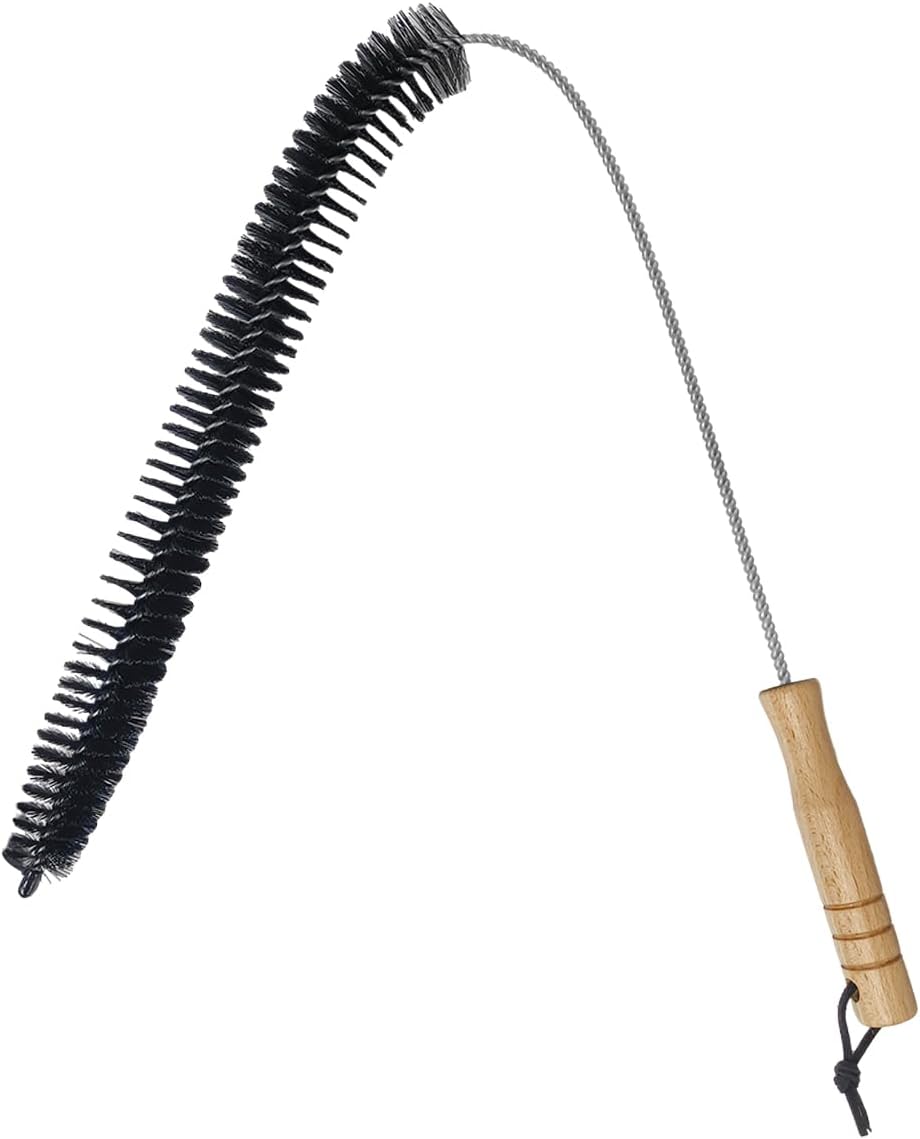 Radiator Cleaner Brush, 30 Inches Flexible Radiator Duster Cleaning Brush with Wood Handle, Radiator Coil Cleaning Brush Vent Cleaner for Vehicle Refrigerator Dryer (Full Bristle)