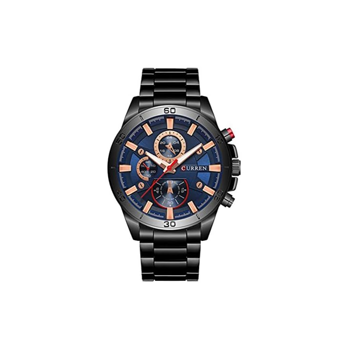CURREN 8275 Luxury Tungsten Acero Reloj para Hombres de Negocios Relojes de Pulsera Deportivos análogos Ocasionales - Imagen 2