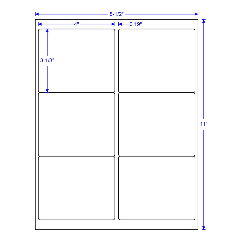 500 Hojas 8 Unidades Hojas De Etiquetas Adhesivas A4 - 500 Etiquetas 99,1x67 ,7 Mm Para Impresoras Etiquetas Impresión Láser
