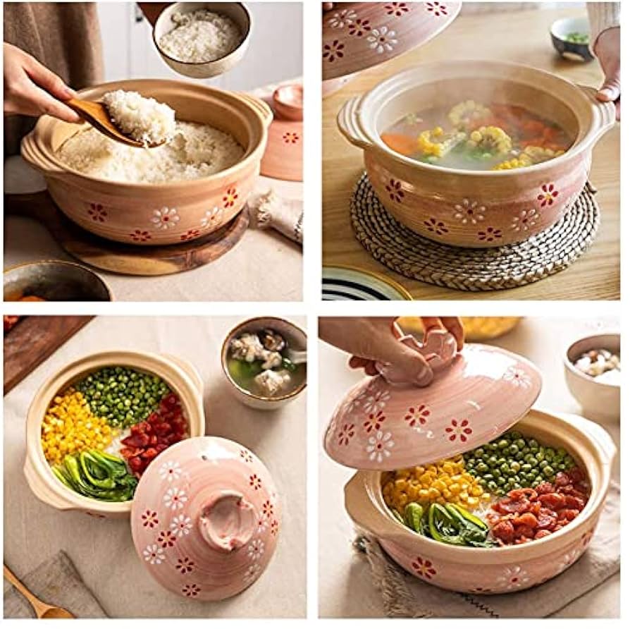 Amazon｜土鍋 なべ 両手鍋 ふた付きキャセロール皿キャセロール